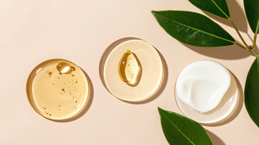 Skincare products arranged for a budget-friendly fall routine